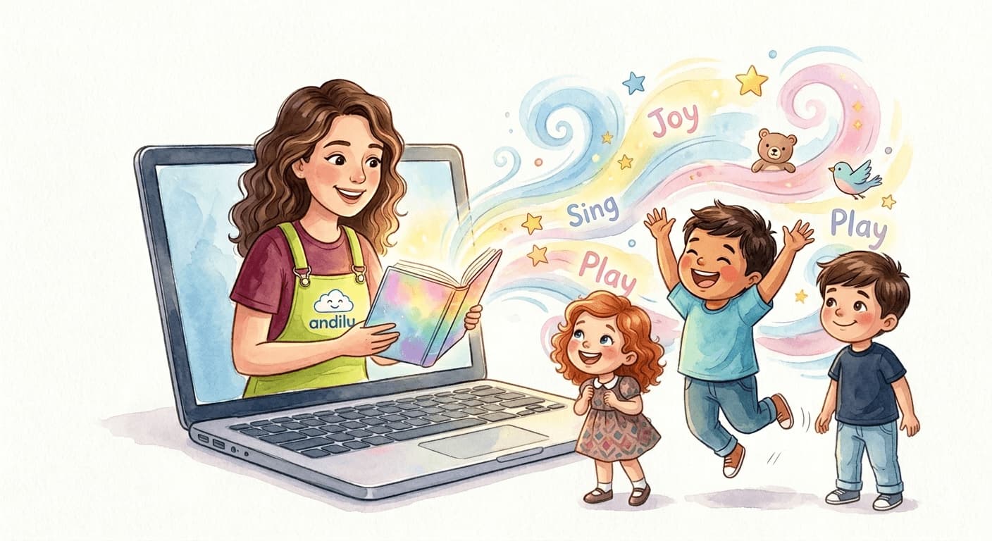Teacher Andreita Núñez en sus talleres bilingües